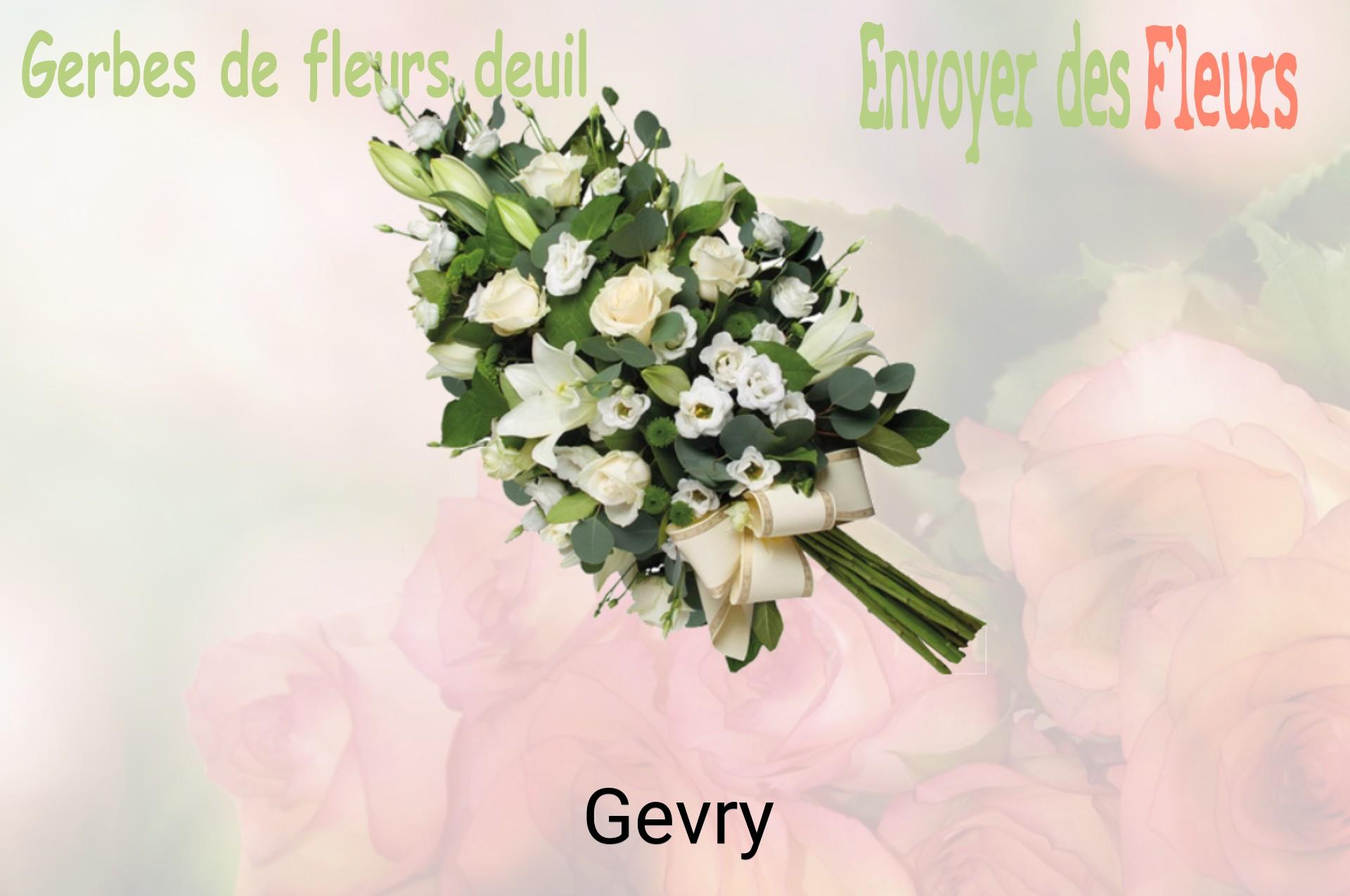 Gerbe de fleurs de deuil livrée à Gevry